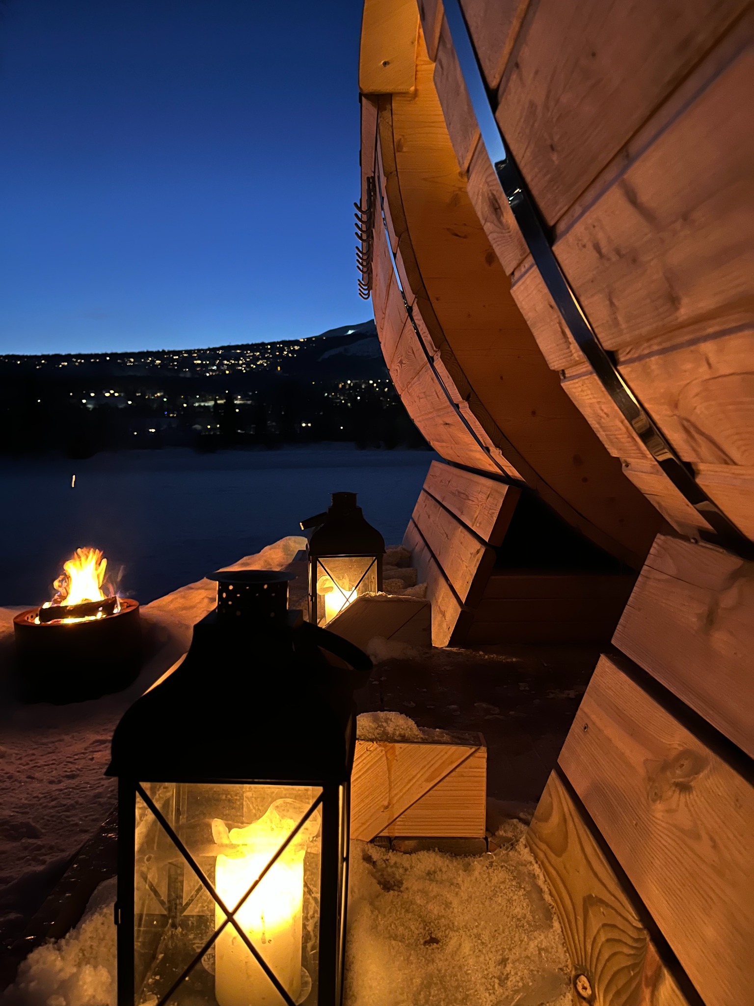 Trysilfjellet og sauna i vinterlandskap