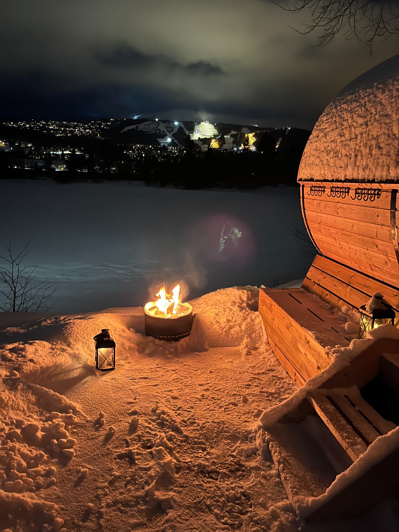 Trysil Sauna i vinterlandskap